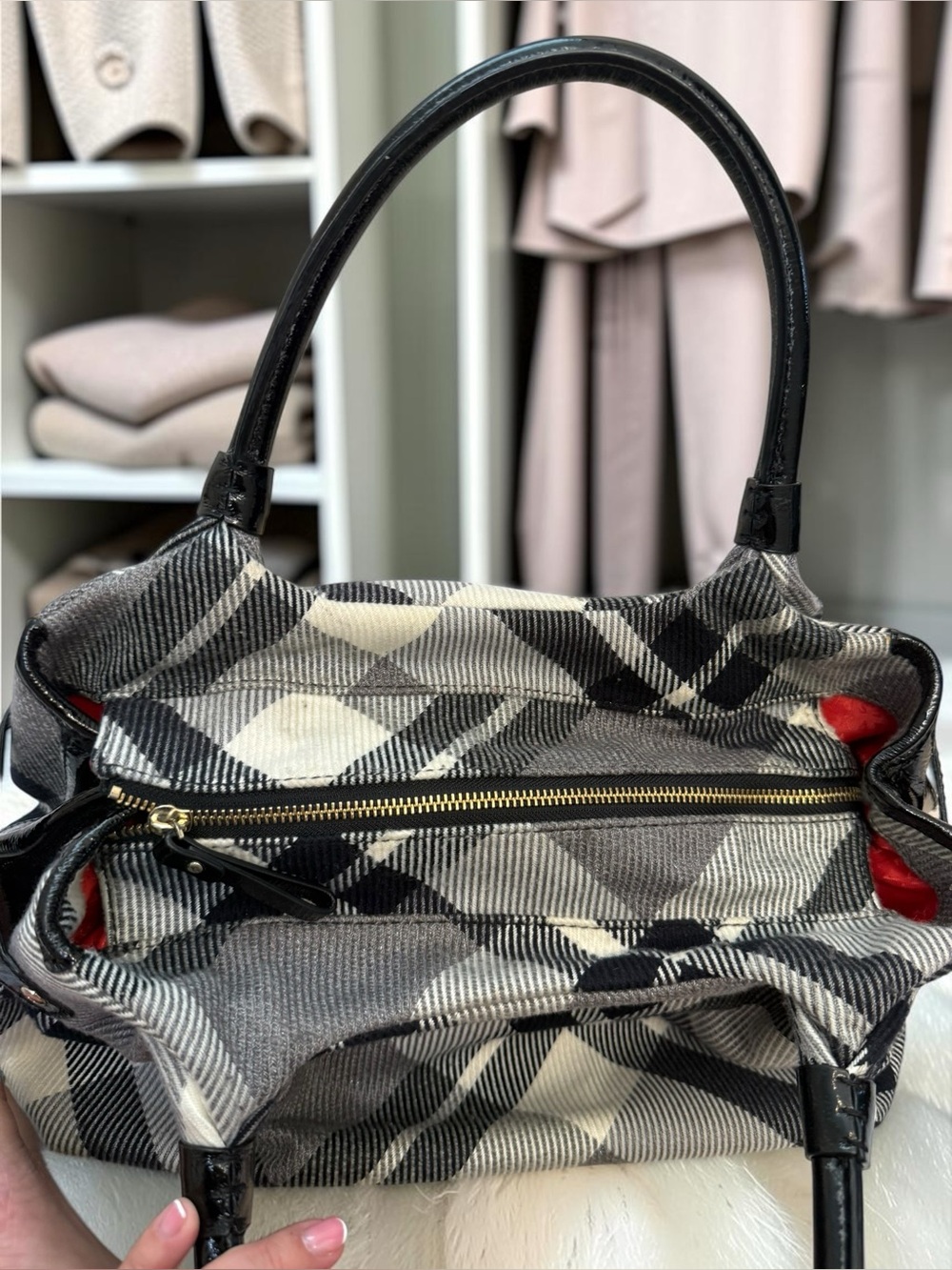 kate spade Black and Gray Plaid Shoulder Bag - Picture 7 of 13